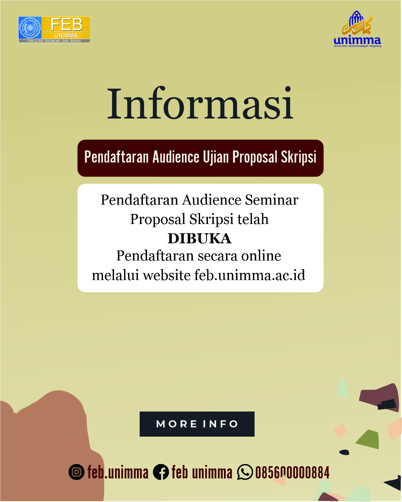 Pendaftaran Audience Seminar Proposal Skripsi