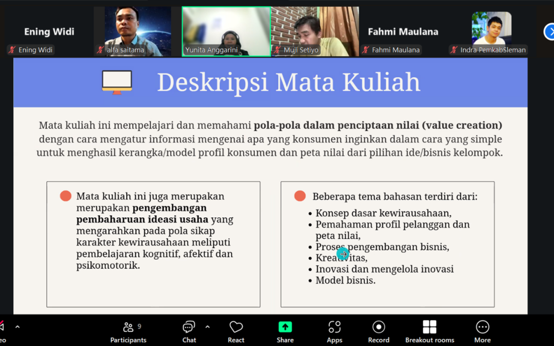 MMKwu UNIMMA Gelar Perkuliahan Perdana Business Innovation and Business Model