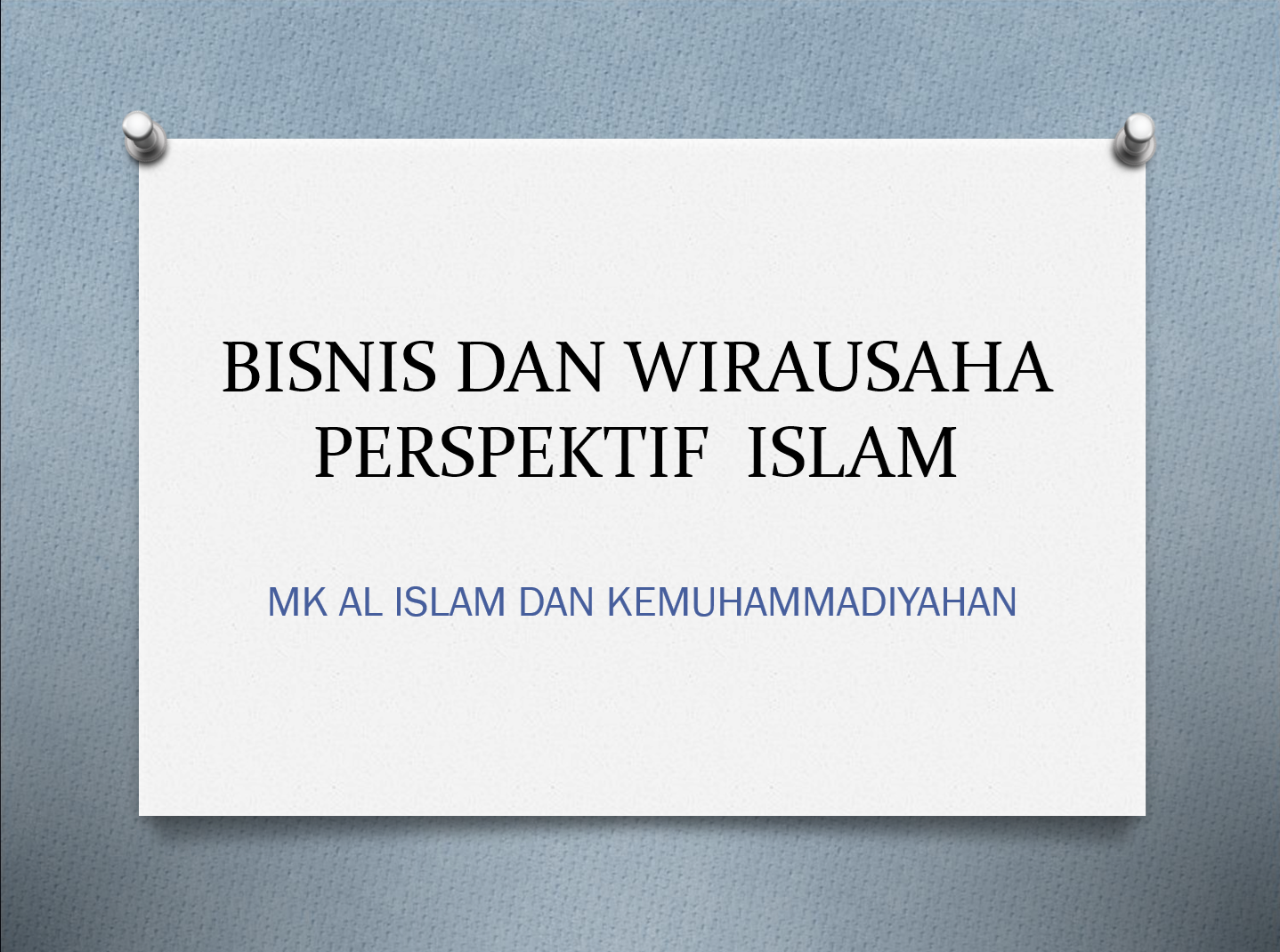 Wirausaha dalam Perspektif Islam: Antara Profit dan Keberkahan