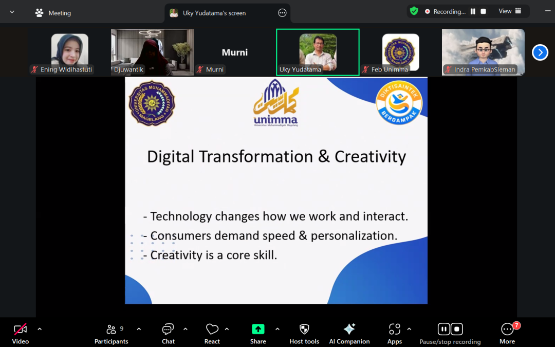 Perkuliahan Digital Entrepreneurship UNIMMA Bahas Kreativitas Digital di Era Transformasi Bisnis