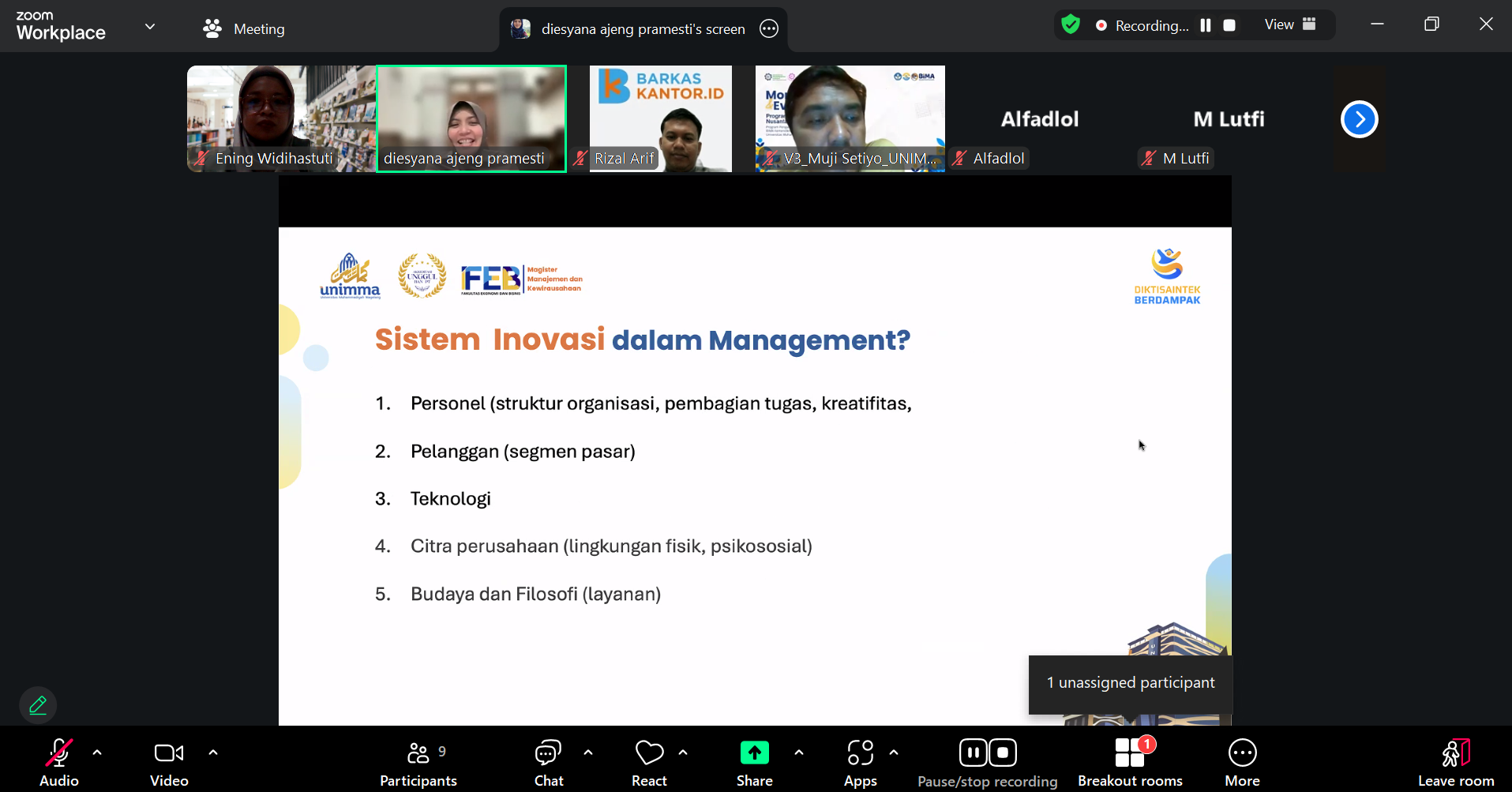 Mahasiswa MMKwu UNIMMA Perdalam Pemahaman tentang Inovasi Bisnis dan Model Bisnis Modern